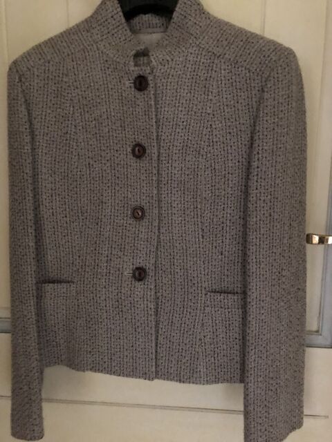 Tailleur chic veste/pantalon couleur crme chin marron T40, 0 Le Cannet (06)