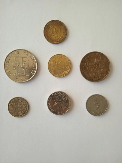 lot de 7 pi�ces de monnaie anciennes en francs 25 Petit-Mars (44)