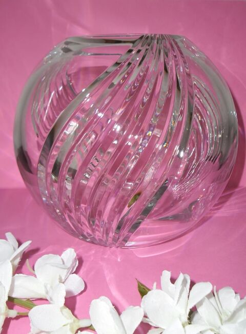 Vase boule cristal art-déco chic Seclin (59)