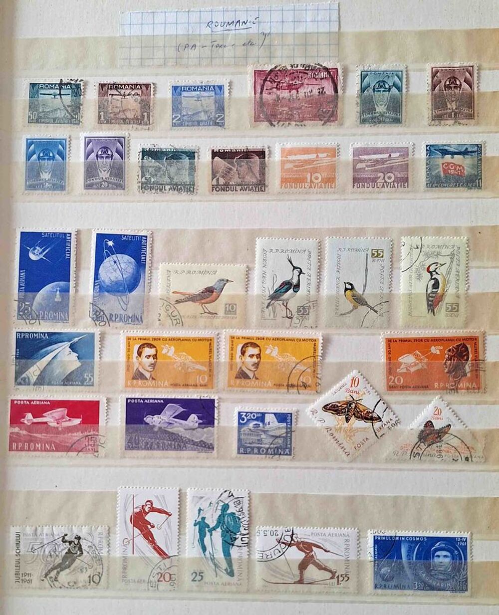 S&eacute;rie de timbres de collection de Roumanie C 