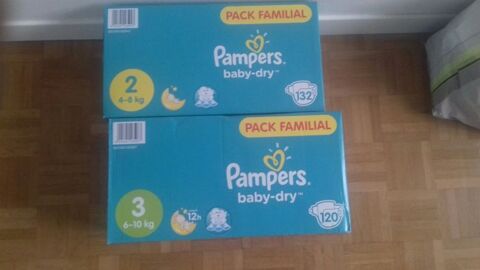 couches Pampers Baby Dry T2et T3 25 pinay-sur-Seine (93)