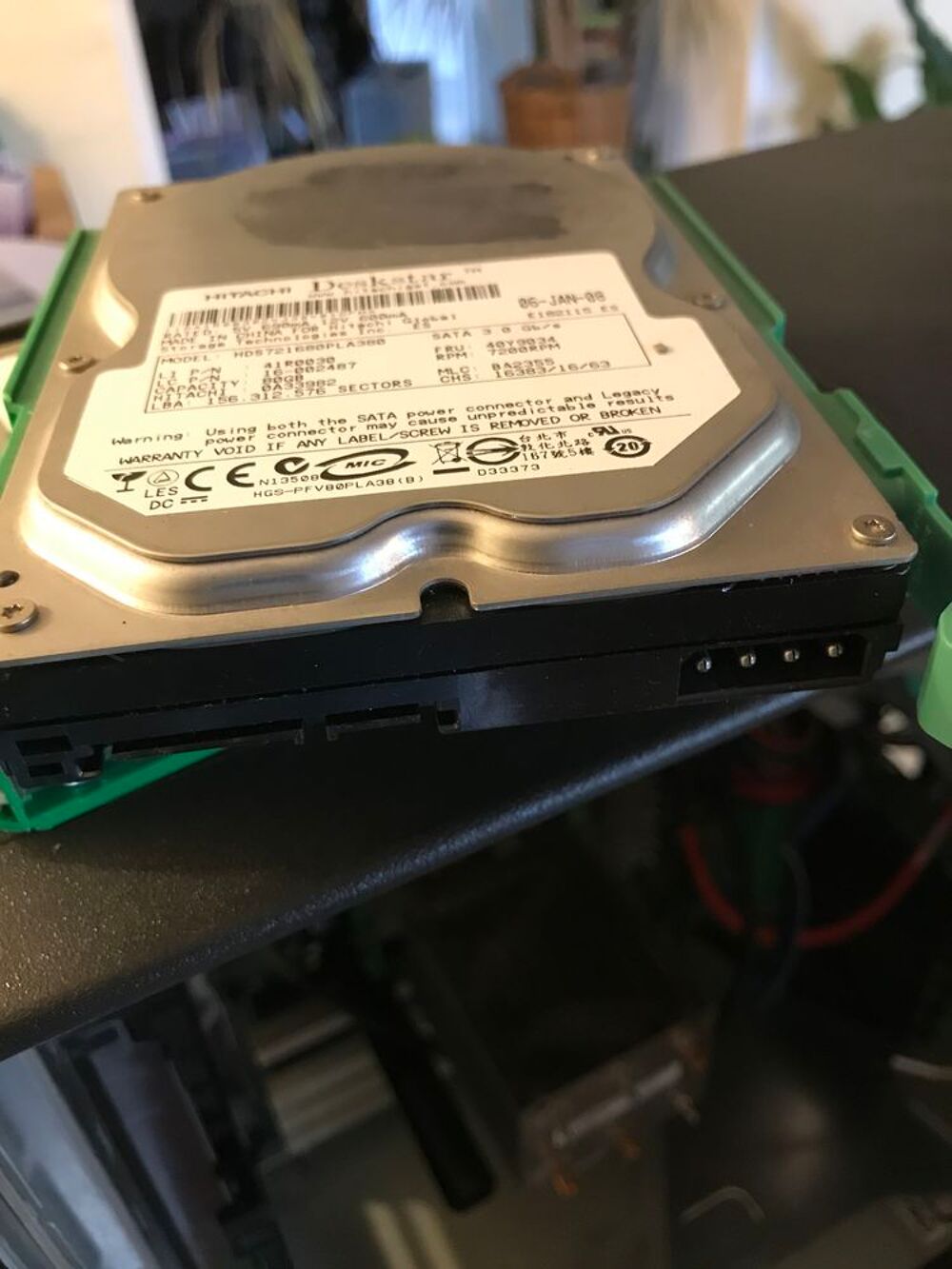 Hitachi Deskstar 7K160 80GB 7.2K 8MB SATA II 3.5'' HDS721680 Matériel informatique