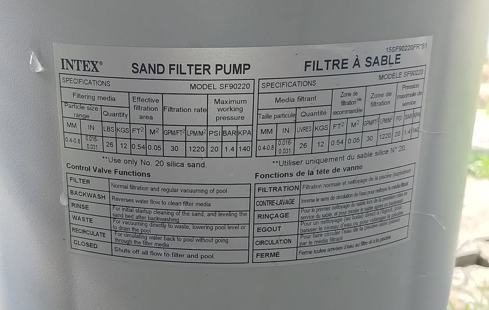 ensemble pompe et filtre &agrave; sable pour piscine Bricolage