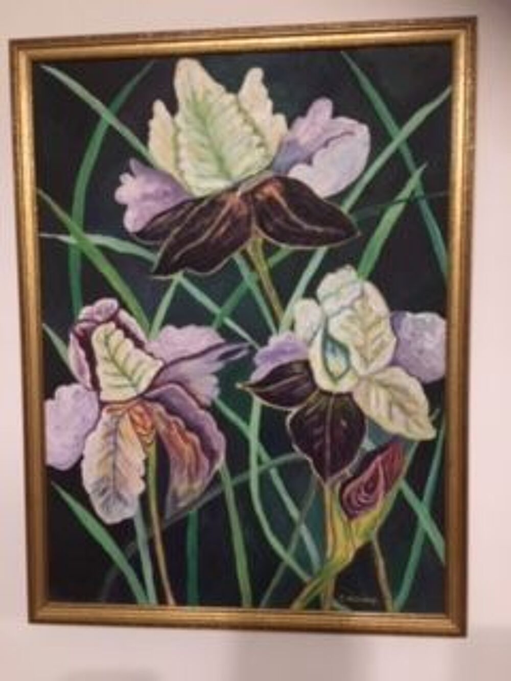 Joli tableau antillais fleuri Décoration