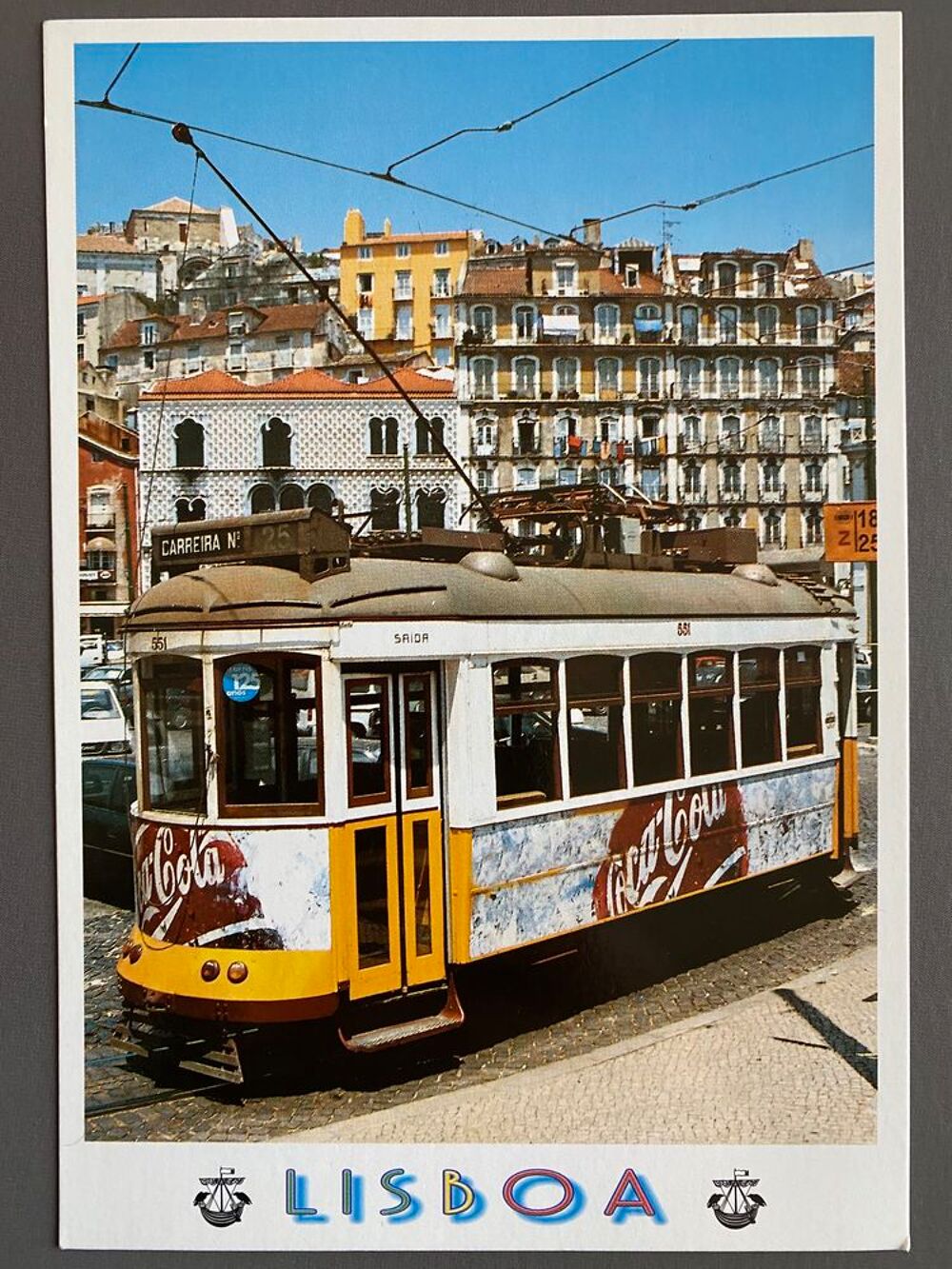 Tramway N&deg; 25 Alfama carte postale Lisbonne Portugal 