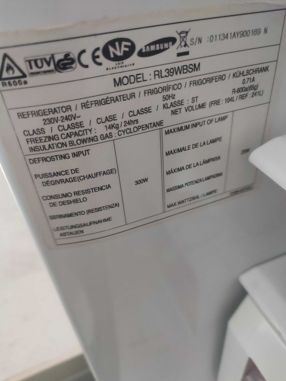 frigo Samsung Electroménager