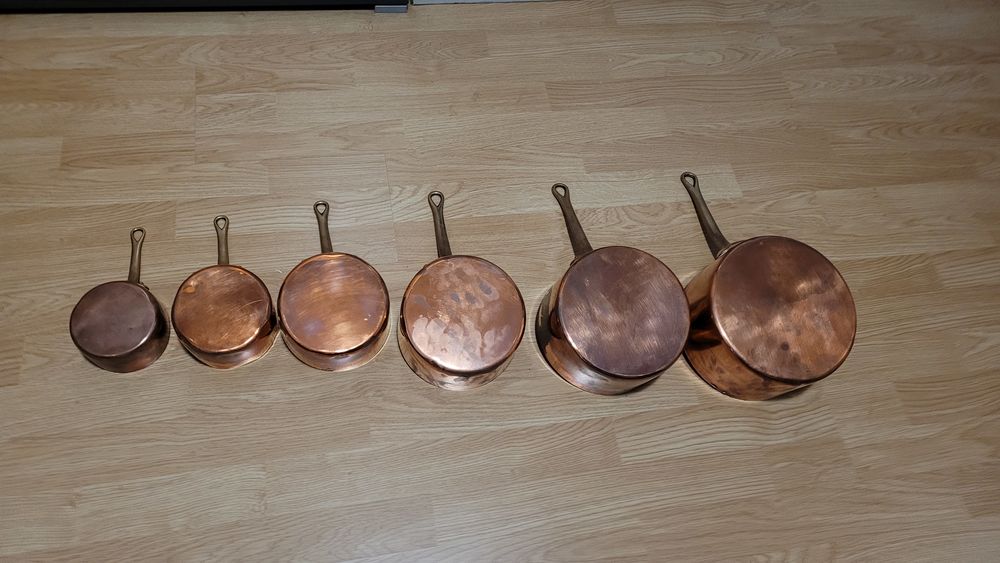 6 Casseroles cuivre de d&eacute;coration Décoration