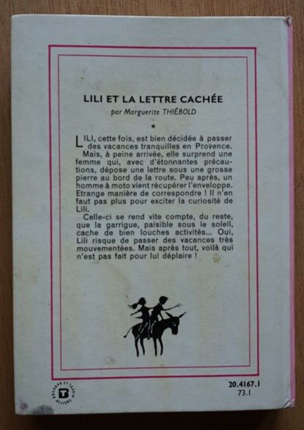 bibliotheque rose - lili et la lettre cach&eacute;e - 1973 Livres et BD
