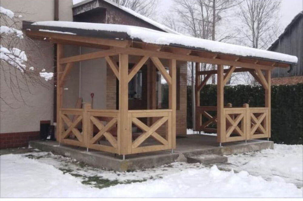 V&eacute;randa bois 4x5 Neuf Bricolage