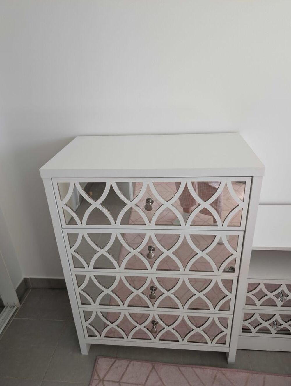 Commode miroir blanche Galano Iris €" &agrave;‰tat impeccable Meubles