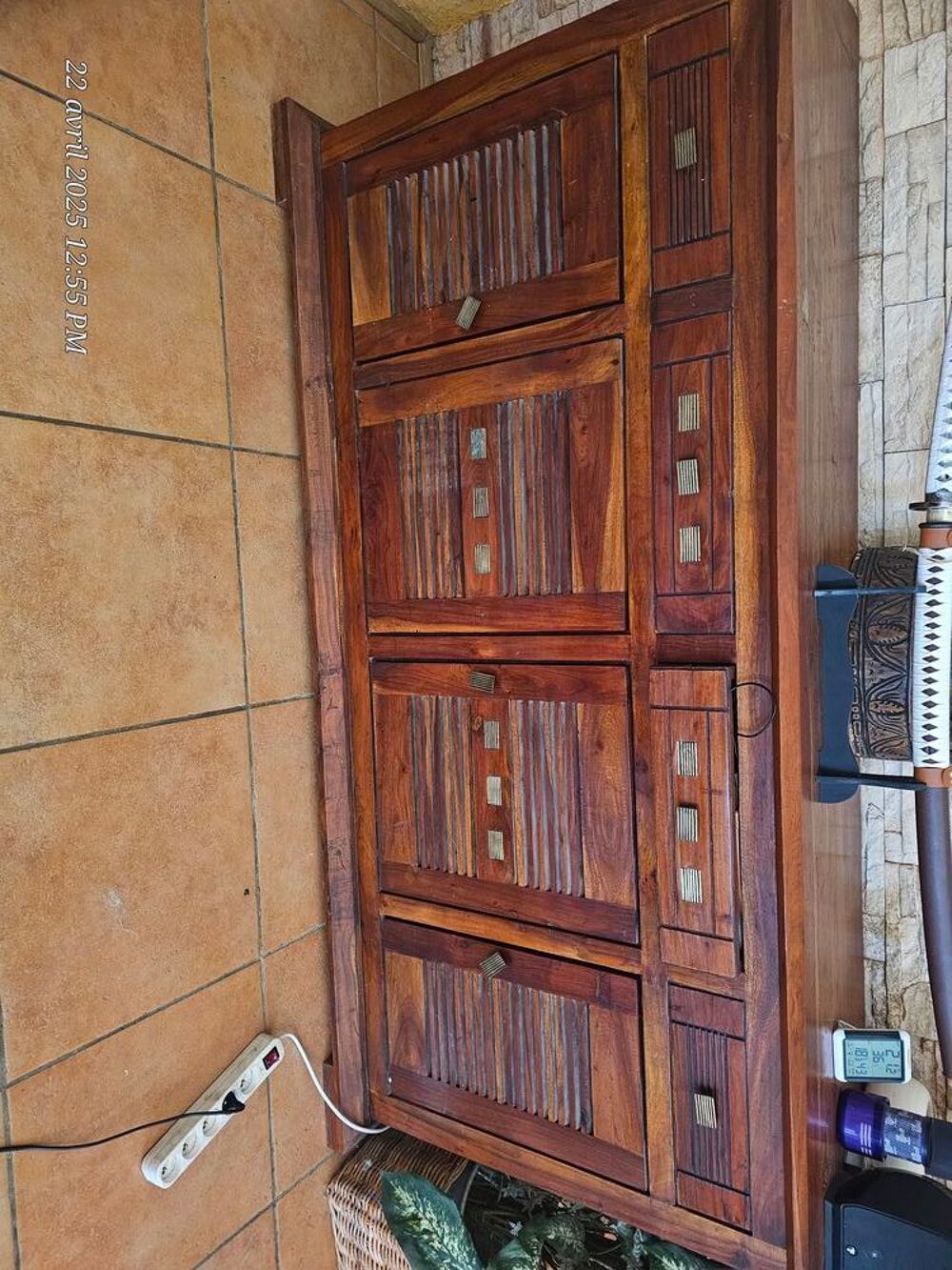 Buffet en teck bois et chiffon Meubles