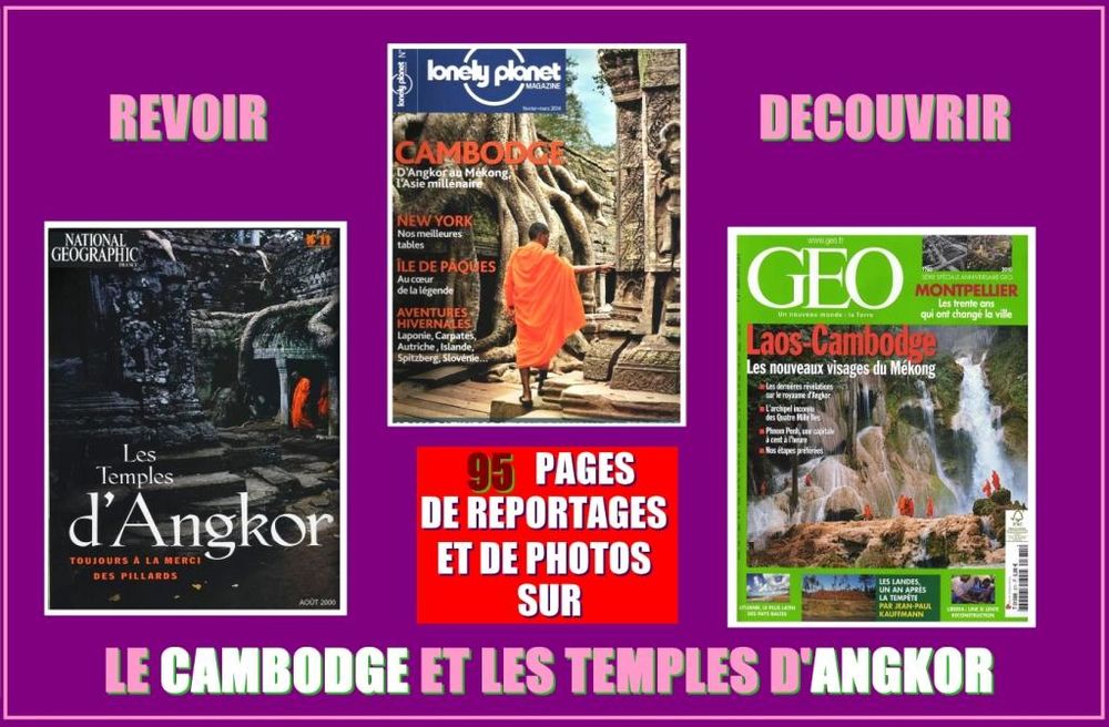 CAMBODGE - g&eacute;o - temples d'ANGKOR / prixportcompris Livres et BD