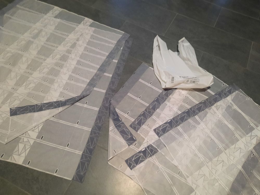 Rideaux Moderne blanc - 2 paires H 60 et 1 paire H 95 - Neuf Décoration