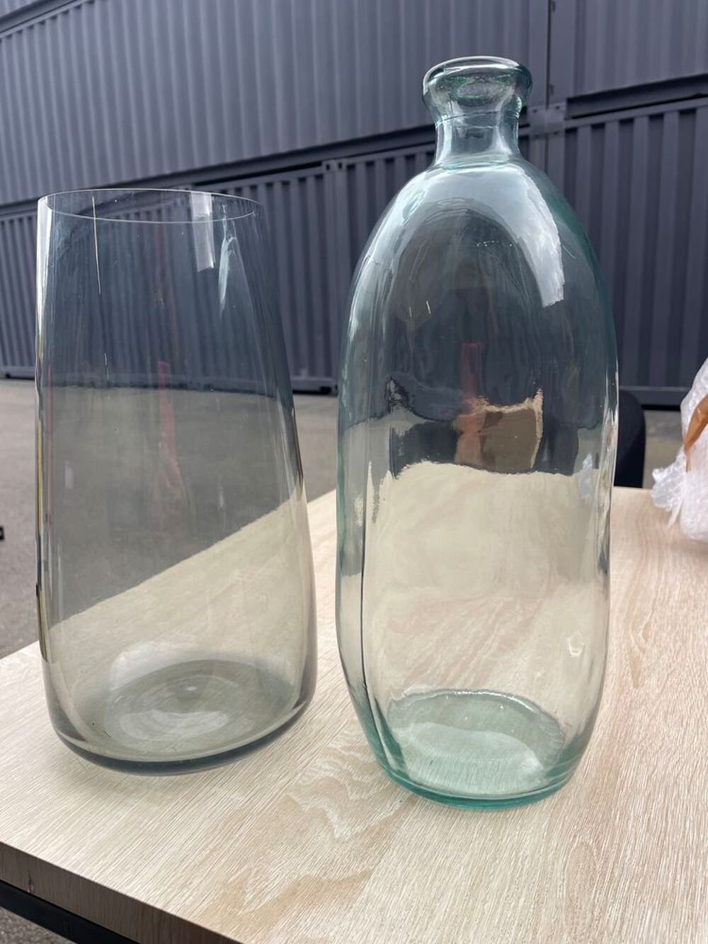 2 vases transparents Décoration