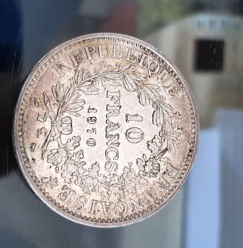 Lot de 3 pi&egrave;ces en argent 10 Francs et 5 Francs 