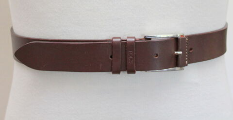 Ceinture cuir marron surpiqures blanches TOD'S 90 Issy-les-Moulineaux (92)