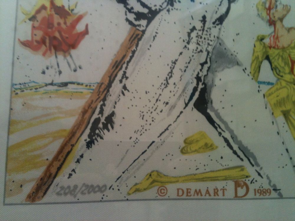 2 s&eacute;rigraphies de DALI, Dulcin&eacute;e et Don Quichotte 