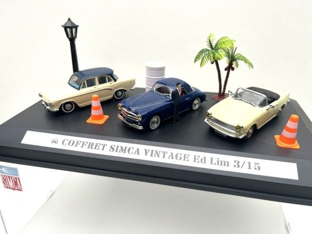 Coffret avec trois Simca Vintage en &eacute;dition limit&eacute;e. 