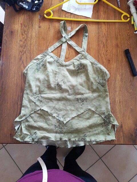 Top �paules nues neuf vert fleuri fait par styliste pro mesu 6 Viriat (01)