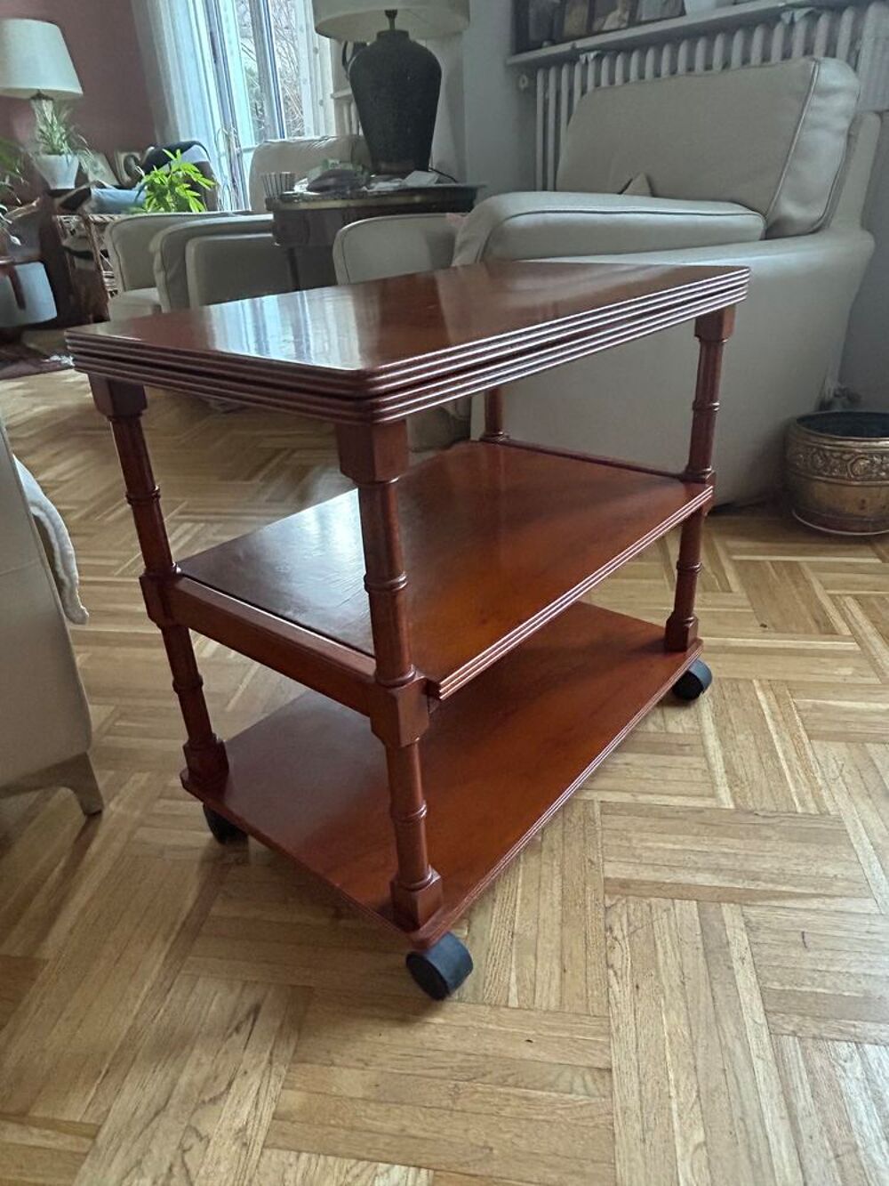 Meuble TV vintage en bois massif merisier parfait &eacute;tat Meubles