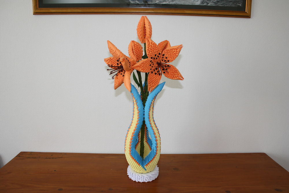 Vase tout en papier Décoration