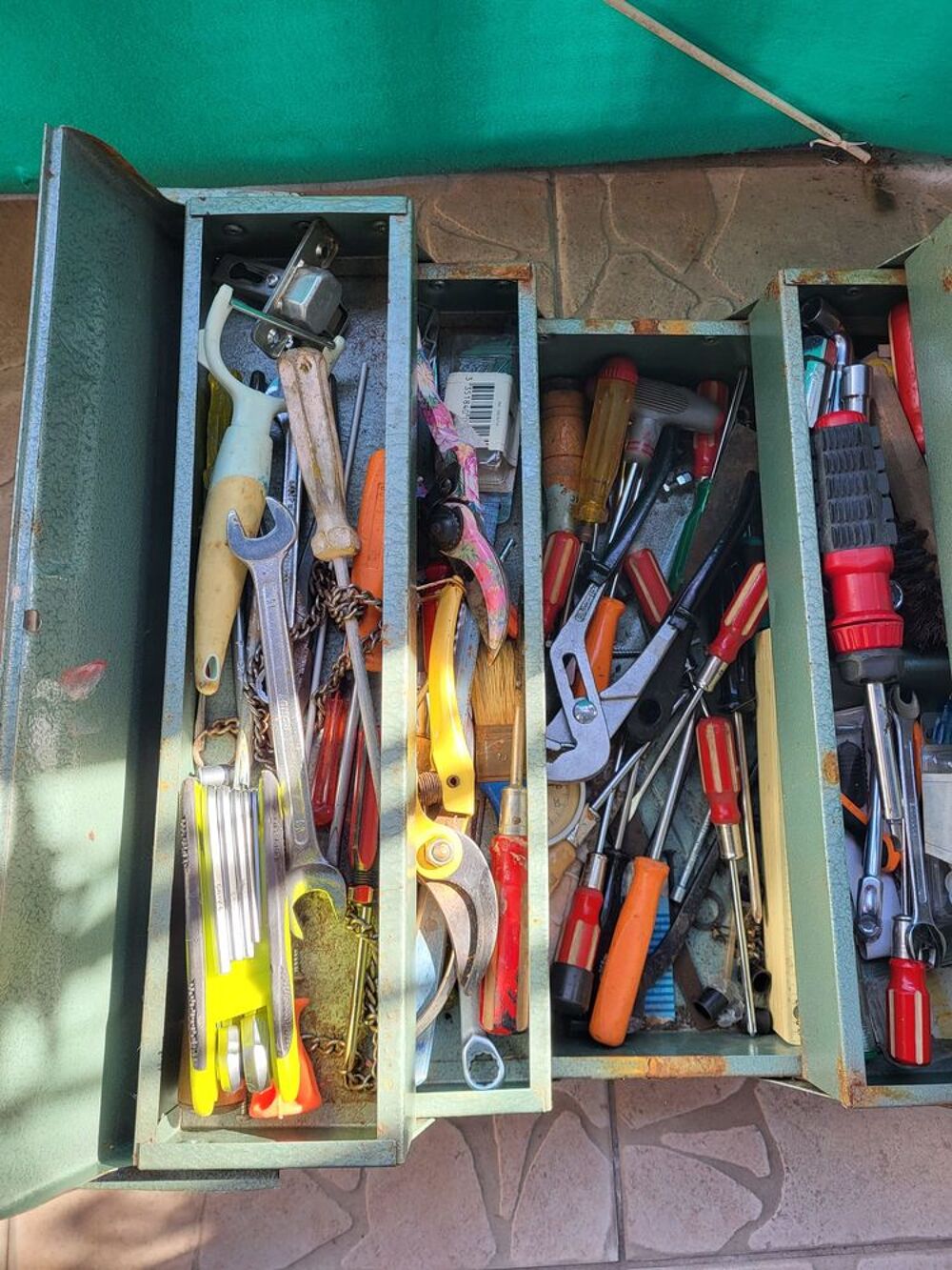Caisse &agrave; outils, multifonctionnel, bricolage, vintage Bricolage