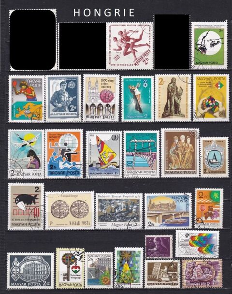 lot de 229 timbres de HONGRIE 5 Les �glisottes-et-Chalaures (33)