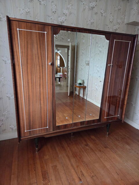 Armoire et chevet en palissandre Bergerac (24)