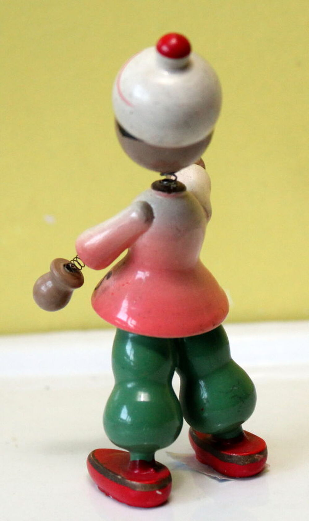 Figurine en bois Bobble Head GOULA Made in Spain Aladin 60's 