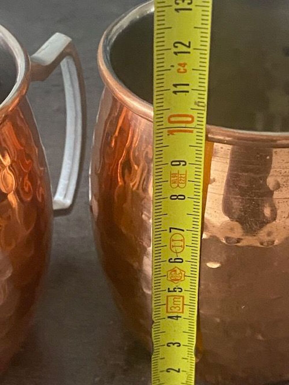 2 mugs Moscow Mule cuivre martel&eacute; Décoration