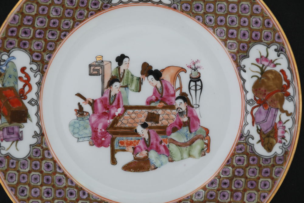 ASSIETTE CHINOISE 5 PERSONNAGES 