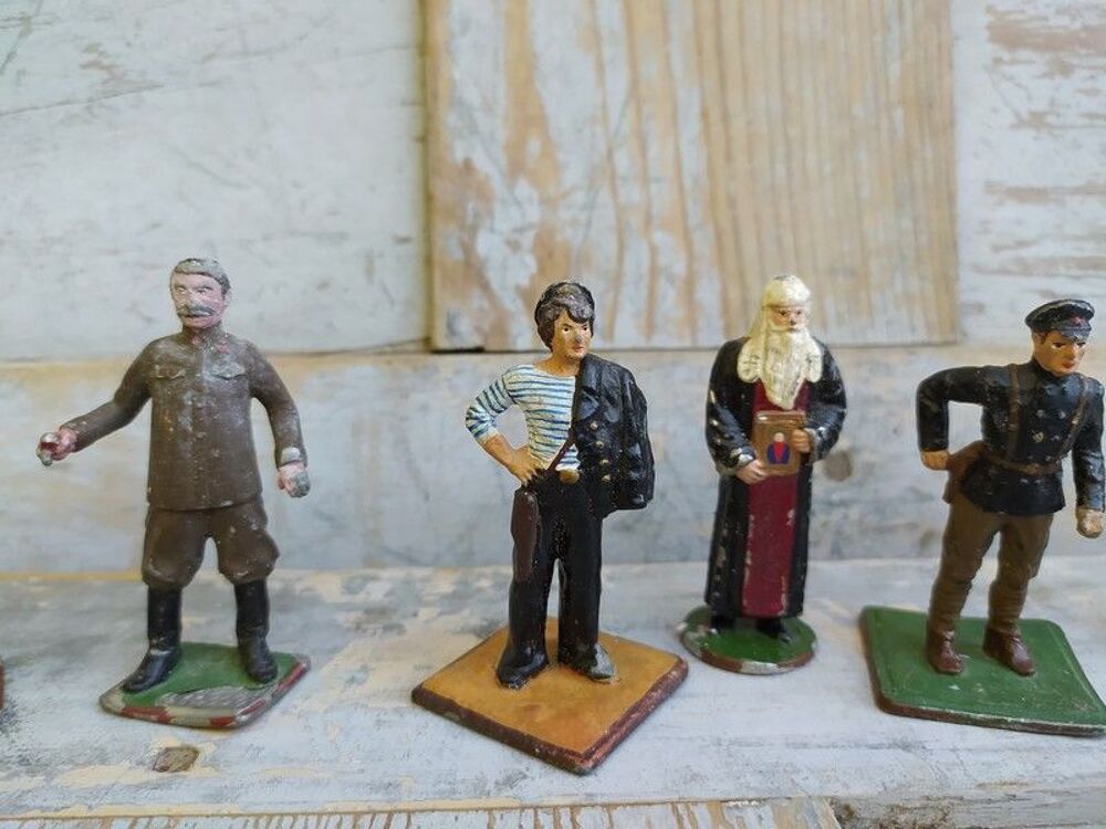 Figurines Soldats Plomb M&eacute;tal Russie URSS Staline Eltsine 