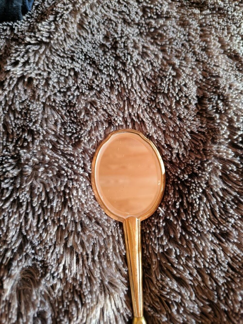 Miroir de poche dor&eacute; vintage Décoration