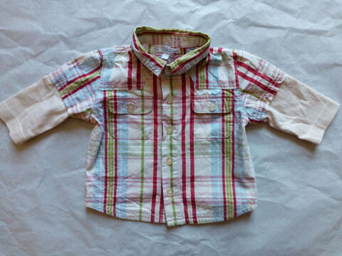 Chemise manches longues  carreaux Kitchoun 6 mois (67 cm) 3 Marseille 5 (13)