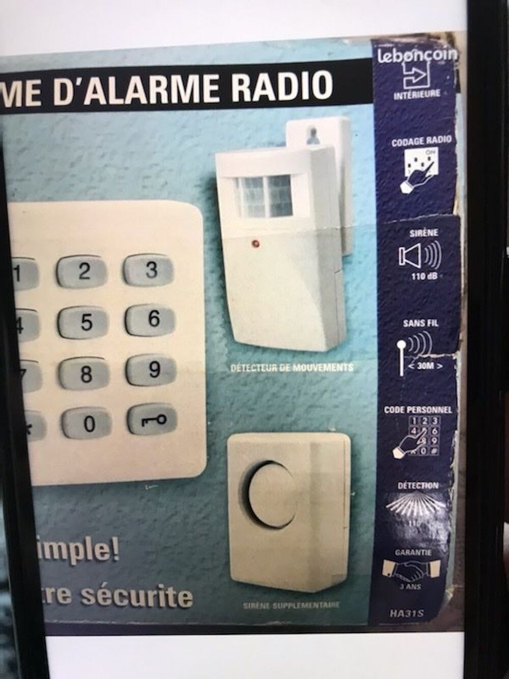 syst&egrave;me d?alarme radio Electroménager