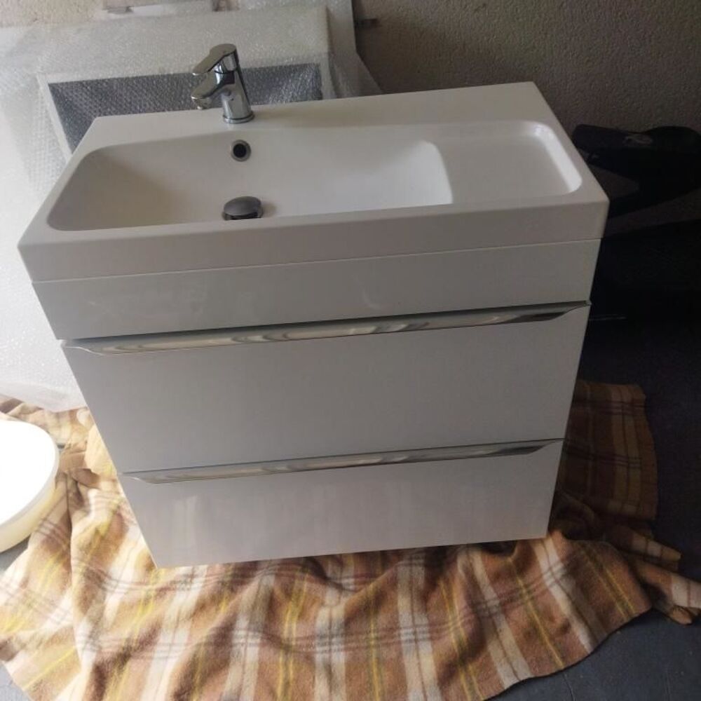 vent vasque avec lavabo en resine blanc Meubles