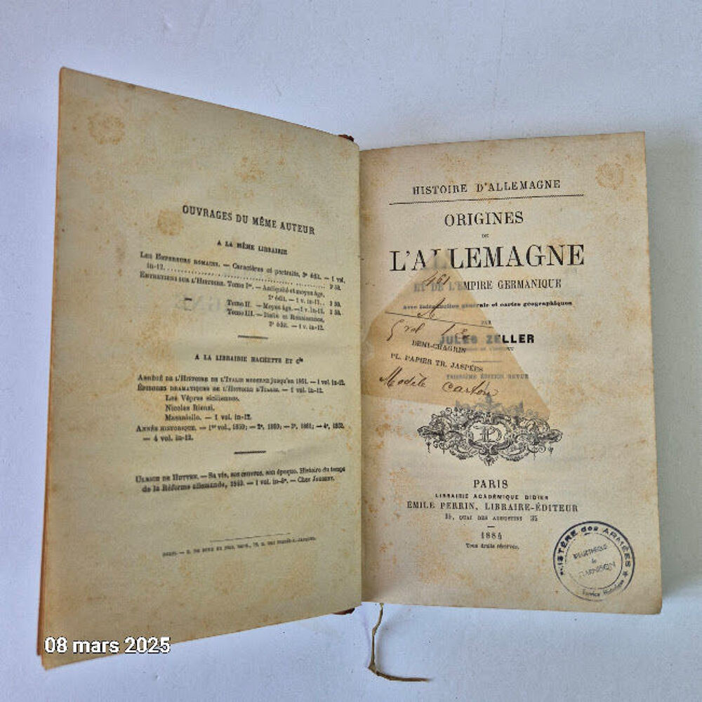 Rare, Origines de l' Allemagne Et de l&acute;Empire Germanique, 18 Livres et BD