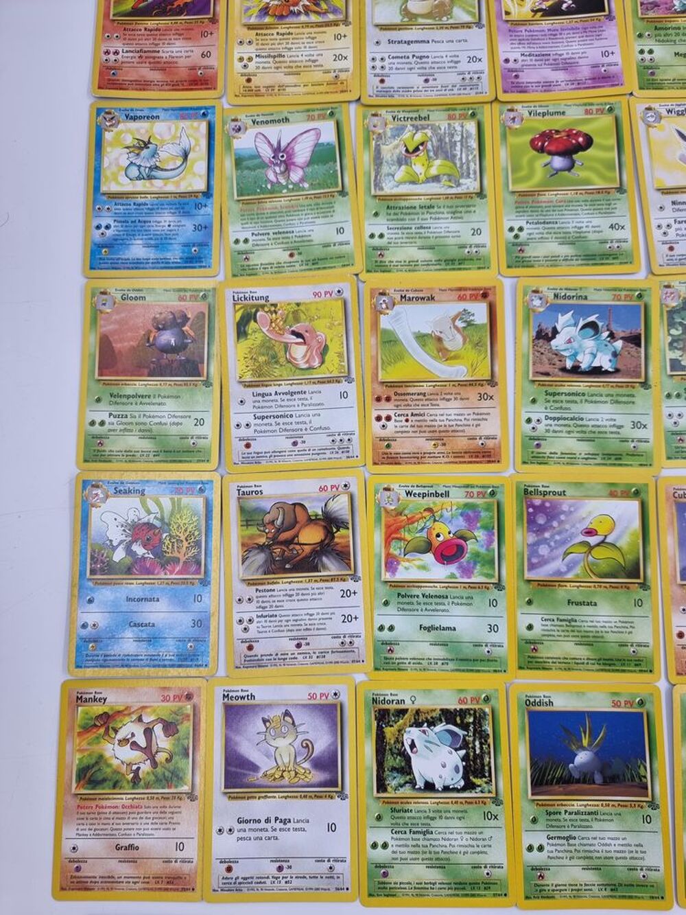 Set complet de 64/64 carte Pok&eacute;mon Jungle (Italien) ans 2000 