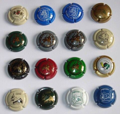 Lot n� 6 - 16 Capsules de Champagne diff�rentes en Bon Etat 7 Montgeron (91)