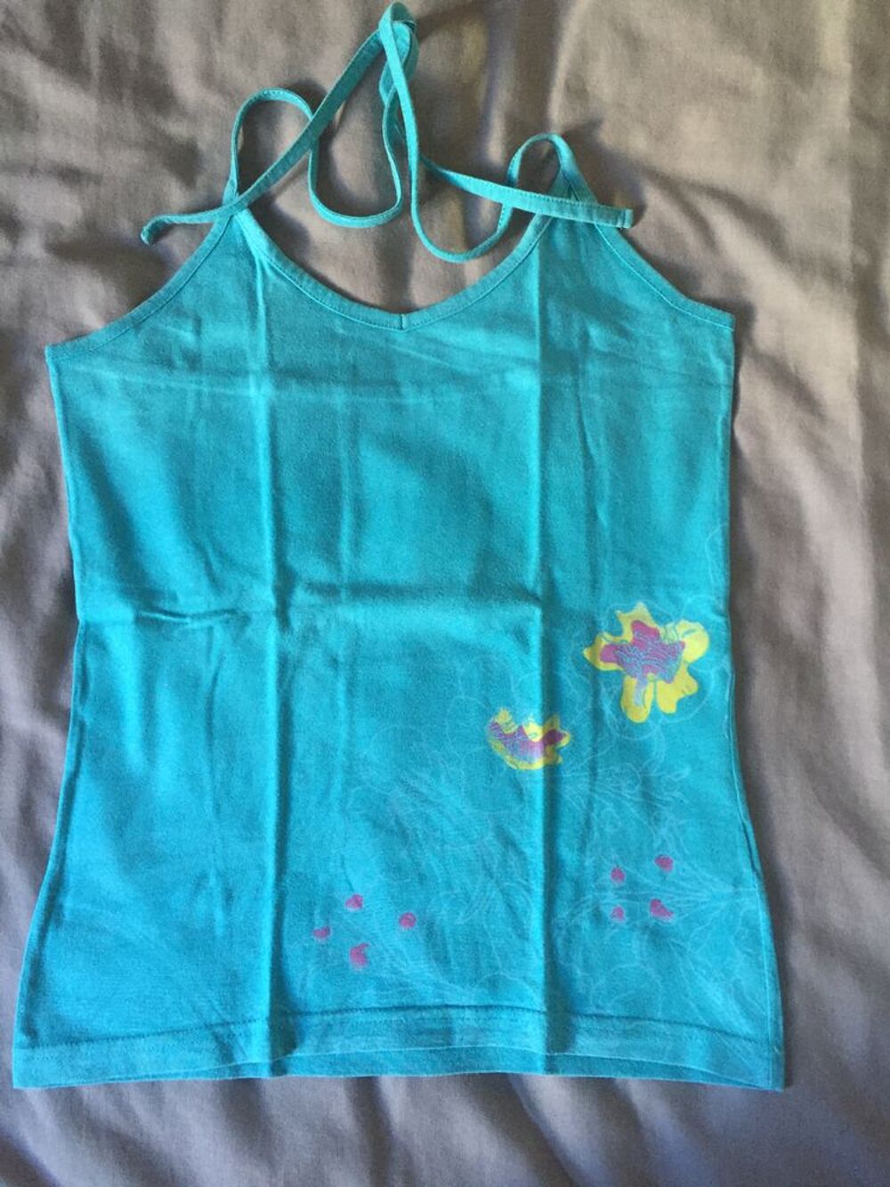 Top dos nu turquoise Vêtements