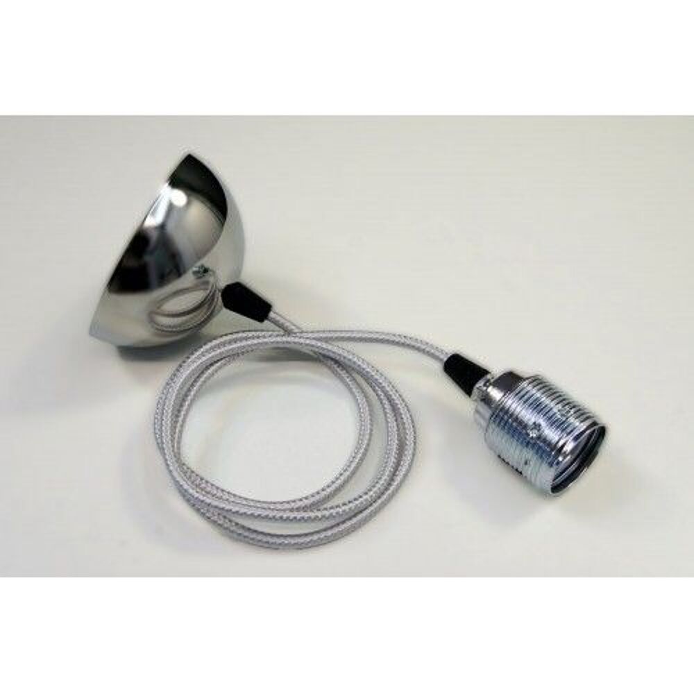 Cordon suspension CHROME lustre pendant avec cable fil elect Bricolage