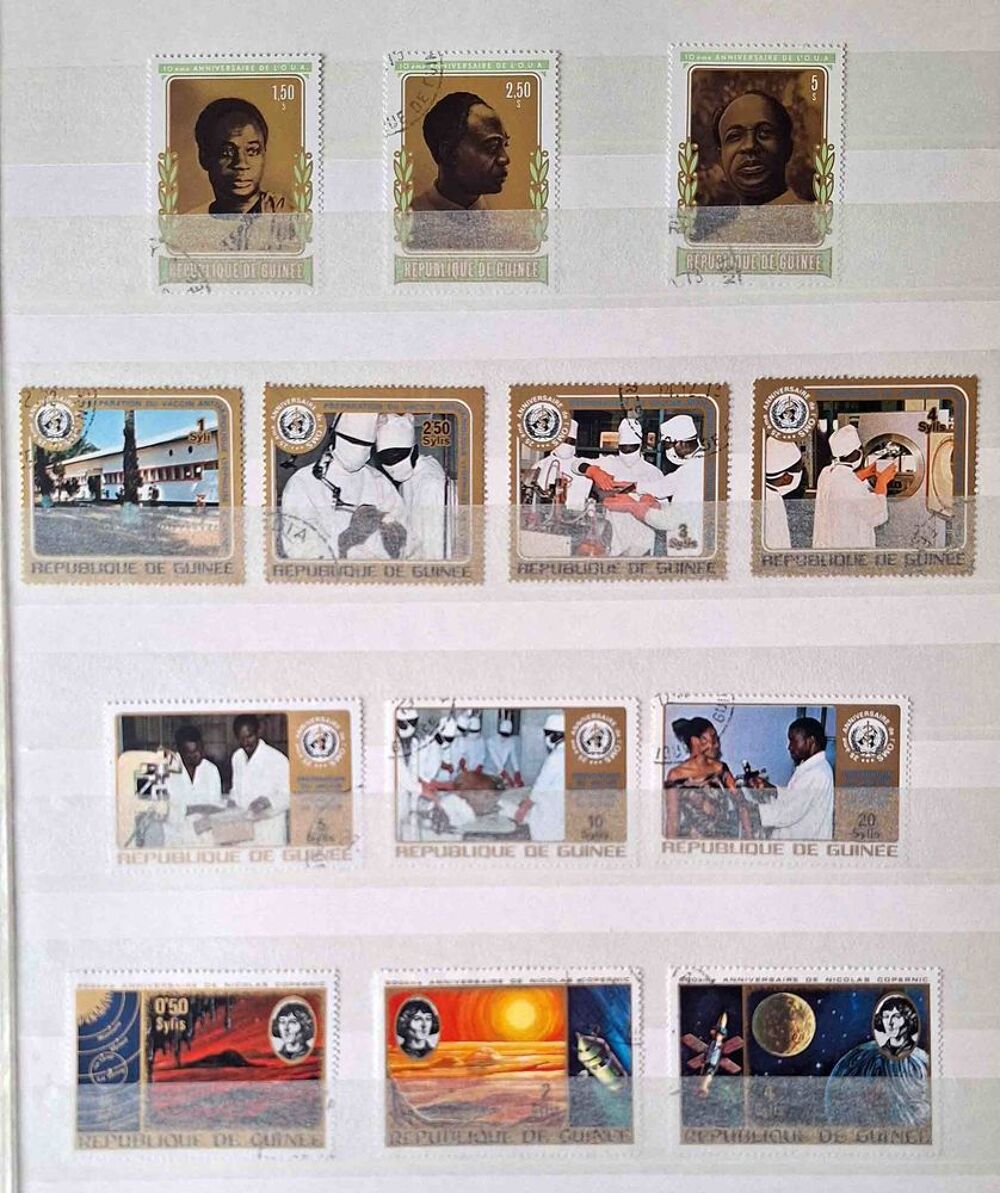 S&eacute;rie de timbres de collection de Guin&eacute;e 