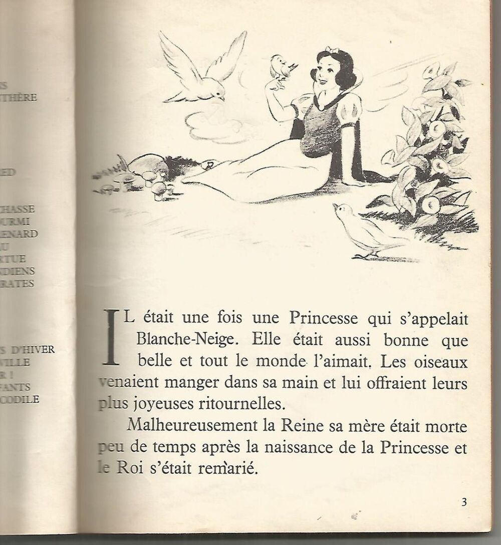 WALT DISNEY Blanche Neige Collection les albums roses Livres et BD