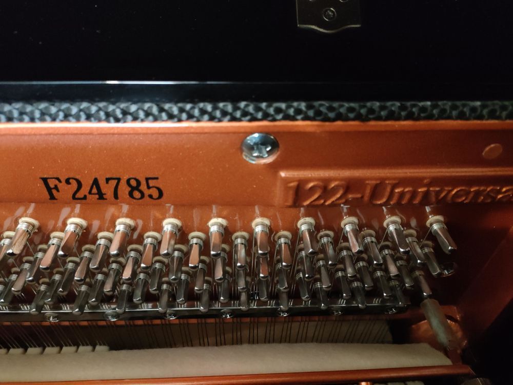 Occasion avec Silencieux piano droit Feurich 122 Universal noir laqu&eacute; Instruments de musique