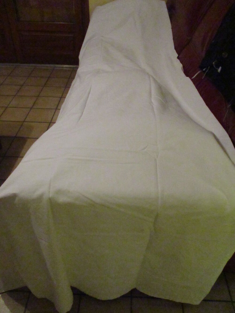drap blanc 2 m 75 x 1 m 90 environ en coton (pour tout) Décoration