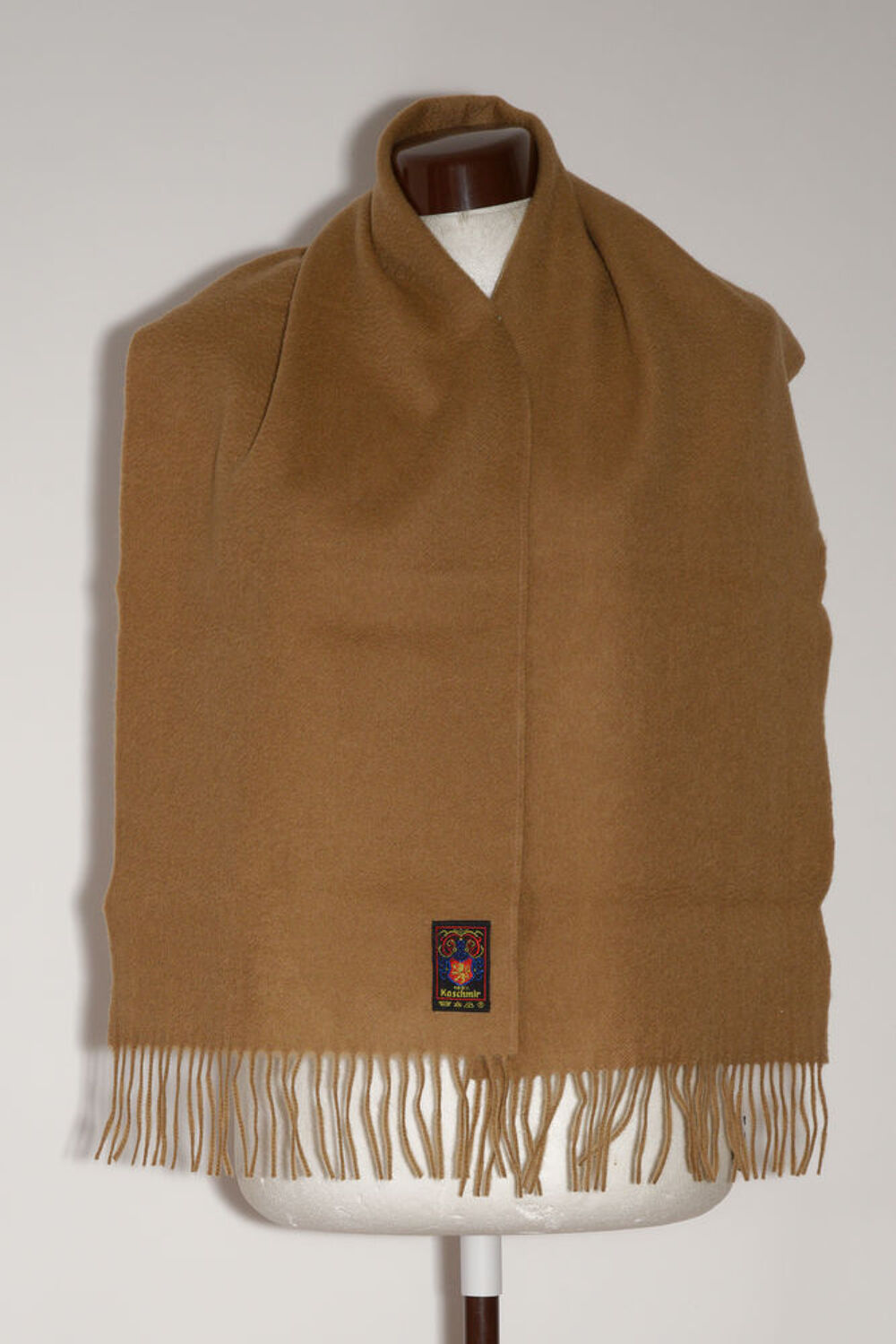 Echarpe 100% cachemire couleur camel Vtements