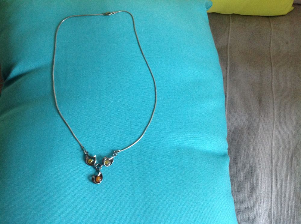 COLLIER ARGENT AMBRE Bijoux et montres