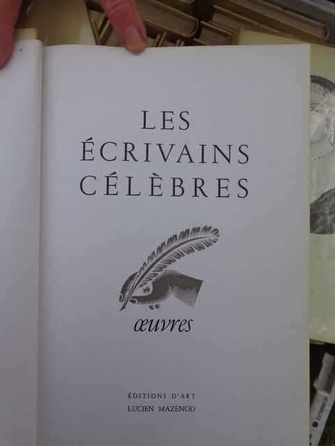 LES ECRIVAINS CELEBRES
60 volumes - des Editions d'art Lucie 500 Pontoise (95)