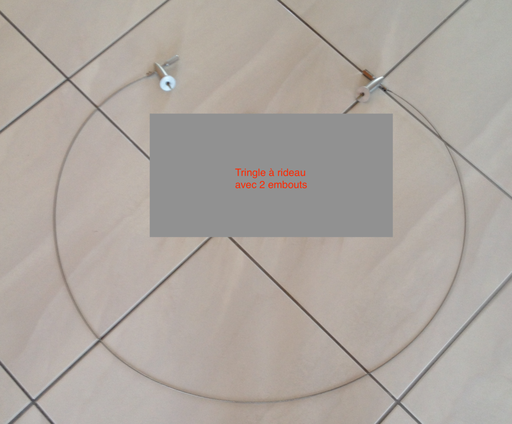 Tringle &agrave; rideaux acier avec embouts neuve Décoration
