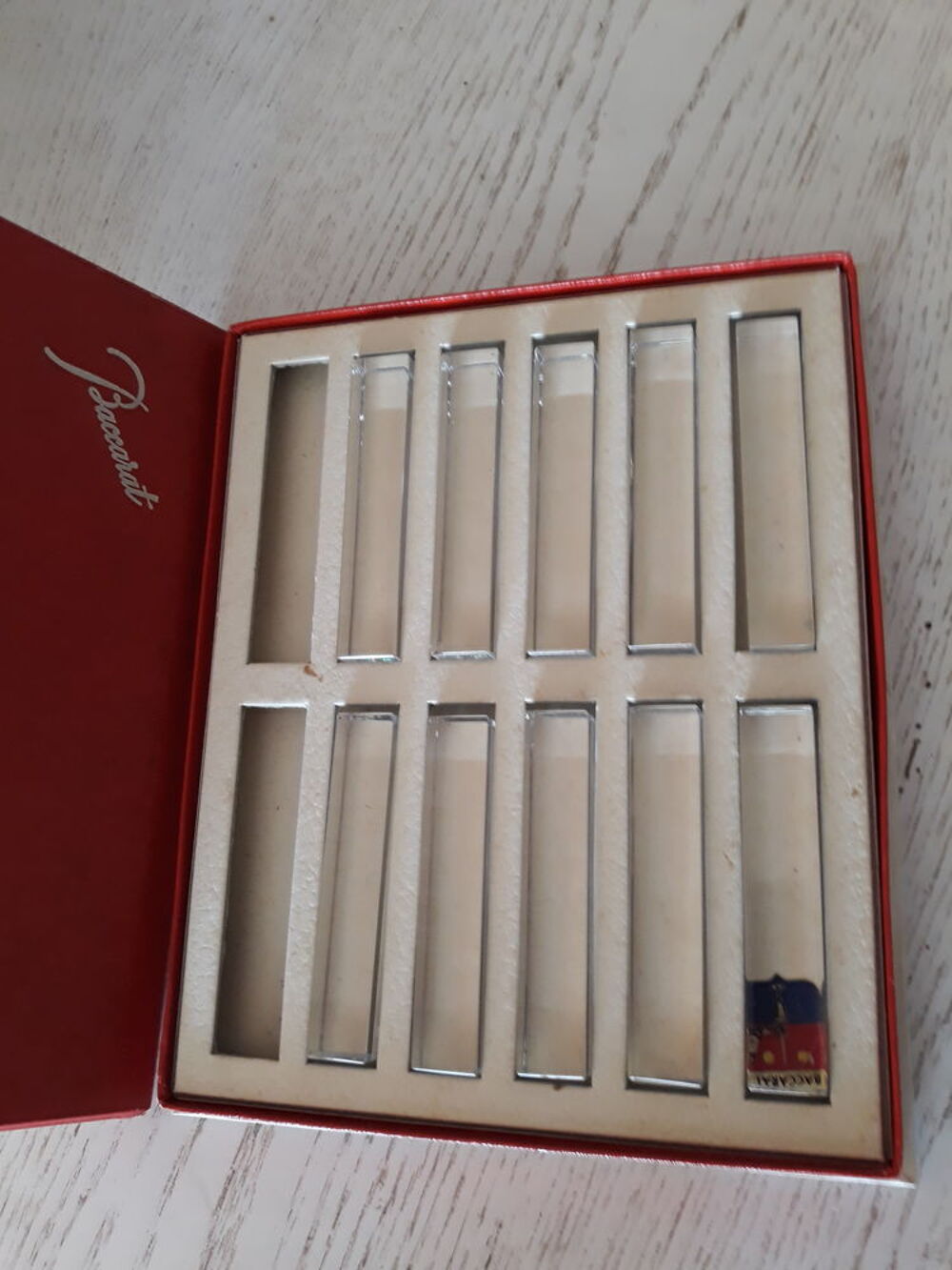 10 Porte-couteaux en cristal sign&eacute;s Baccarat Cuisine